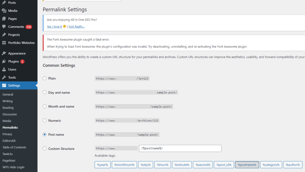 Cara Mengubah Permalink Di Wordpress | Web101