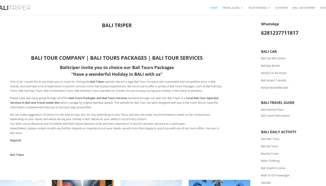 Balitriper – Bali Tour and Travel Company