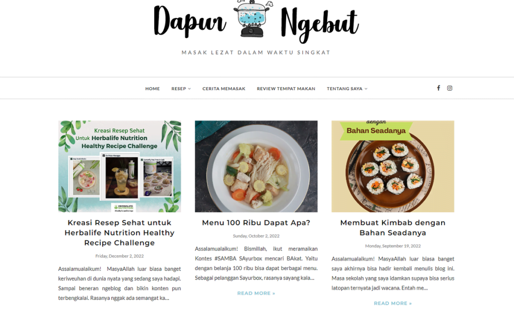 Food and Travel Blog di Indonesia